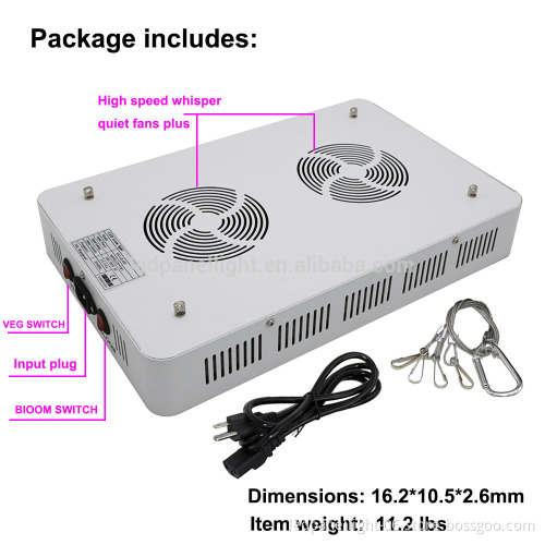 Full Spectrum Hydroponic 600 Watt LED Grow Light Full Spectrum for Indoor Plants Veg and Bloom, Hydroponic Greenhouse Garden